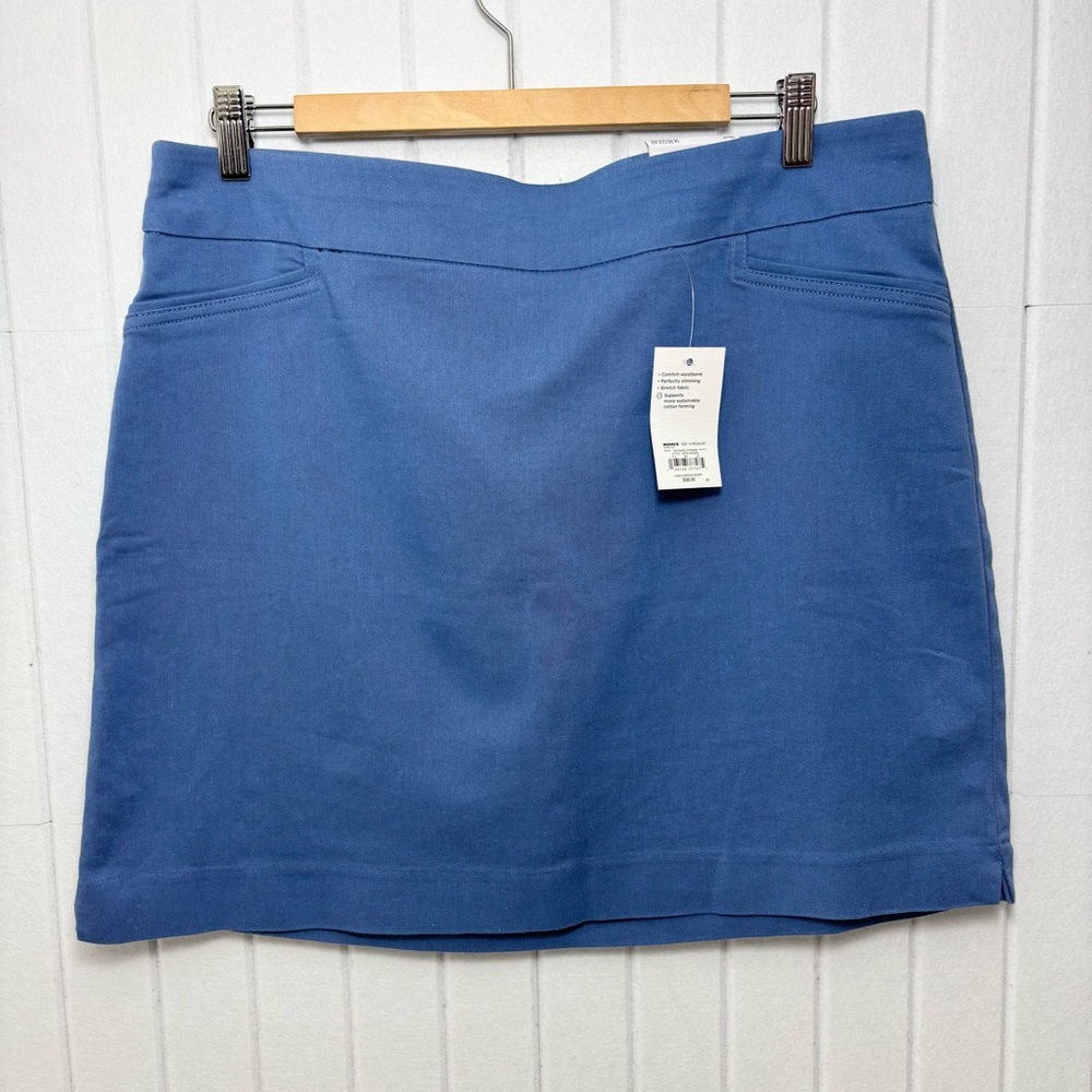 Croft & Barrow Mid Rise Women's Blue Mini‎ Skirt/ Skort Size 14